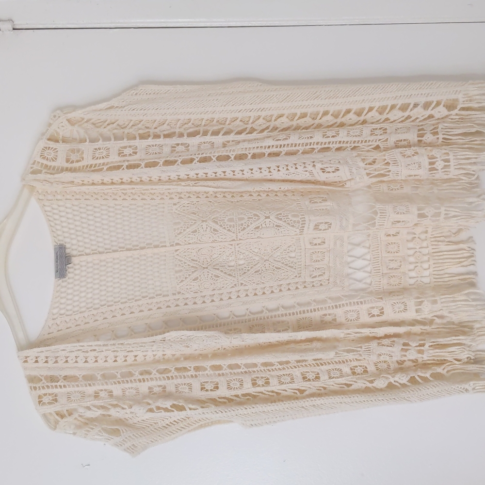 Boho crochet festival kimono